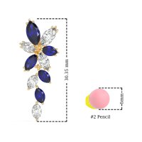 Marquise Floral Stud Earrings