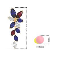 Marquise Floral Stud Earrings
