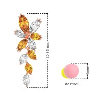 Marquise Floral Stud Earrings