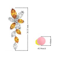 Marquise Floral Stud Earrings