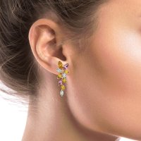 Marquise Floral Stud Earrings