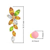 Marquise Floral Stud Earrings