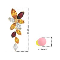 Marquise Floral Stud Earrings