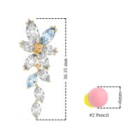 Marquise Floral Stud Earrings
