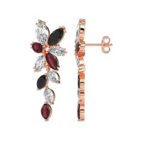 Marquise Floral Stud Earrings