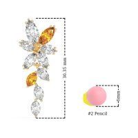 Marquise Floral Stud Earrings