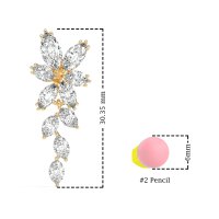 Marquise Floral Stud Earrings