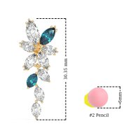 Marquise Floral Stud Earrings