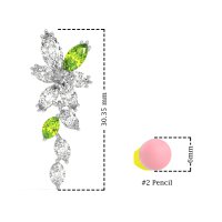 Marquise Floral Stud Earrings