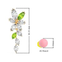 Marquise Floral Stud Earrings
