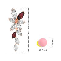 Marquise Floral Stud Earrings