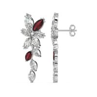 Marquise Floral Stud Earrings