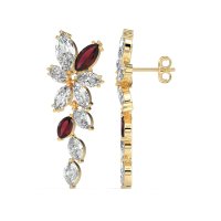 Marquise Floral Stud Earrings