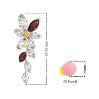 Marquise Floral Stud Earrings