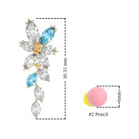 Marquise Floral Stud Earrings