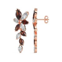 Marquise Floral Stud Earrings