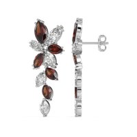 Marquise Floral Stud Earrings