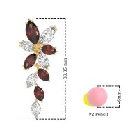 Marquise Floral Stud Earrings