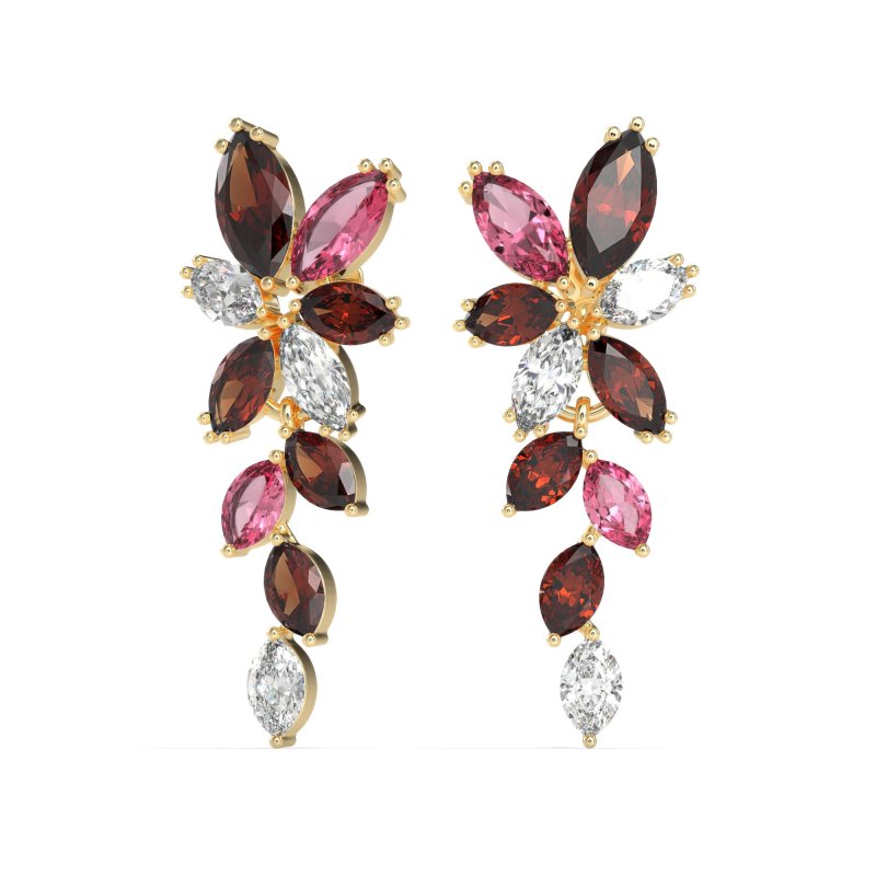 Marquise Floral Stud Earrings