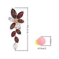 Marquise Floral Stud Earrings