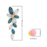 Marquise Floral Stud Earrings