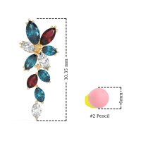Marquise Floral Stud Earrings