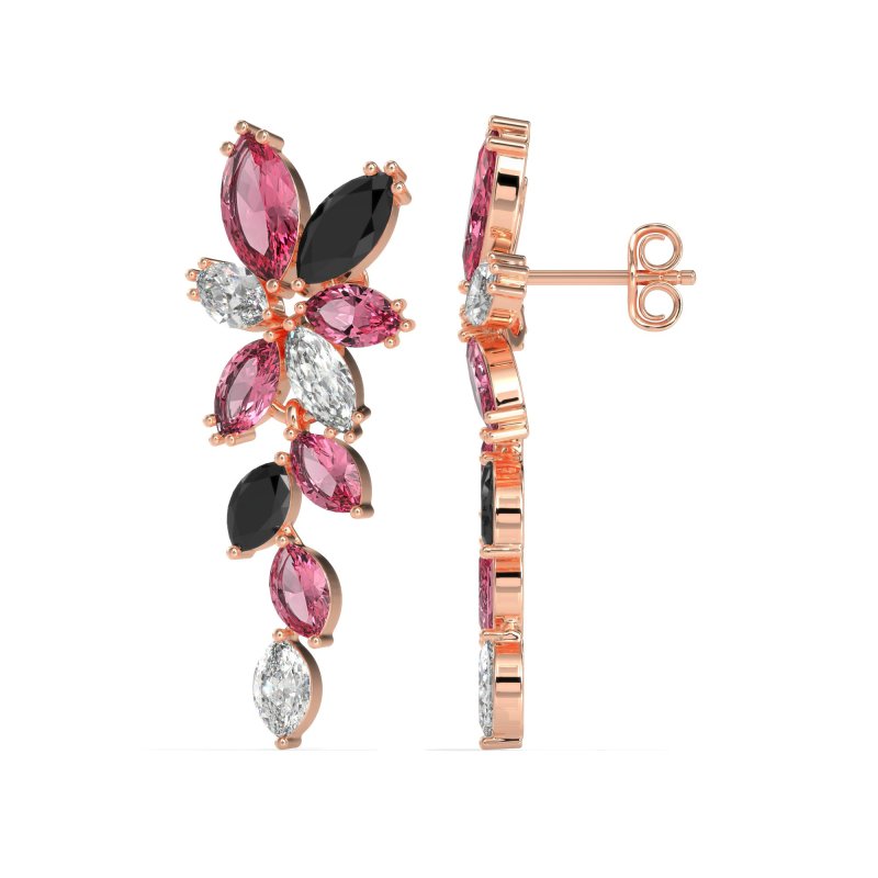Marquise Floral Stud Earrings