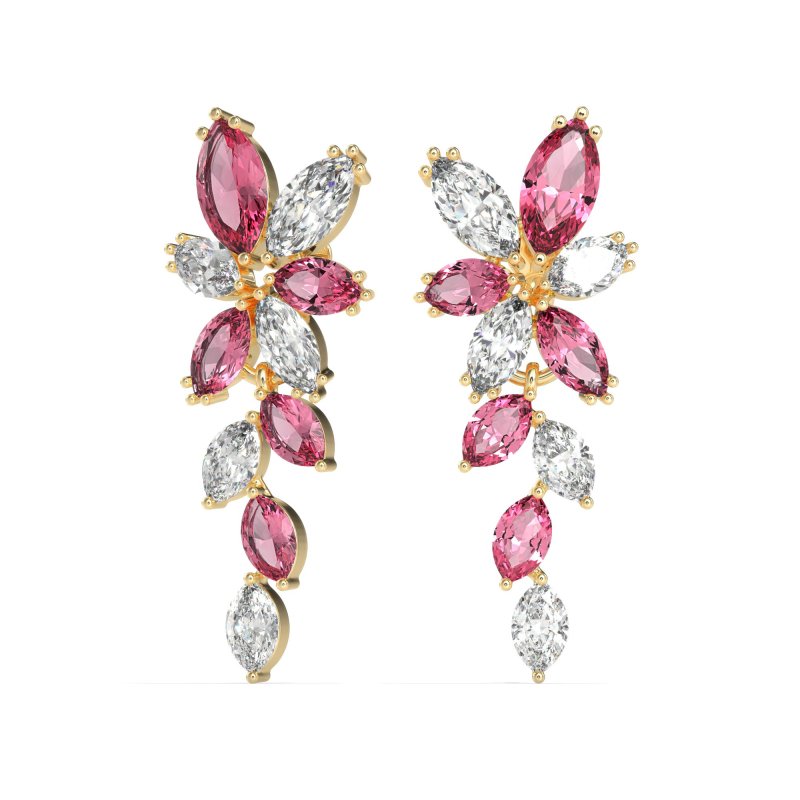 Marquise Floral Stud Earrings