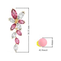 Marquise Floral Stud Earrings