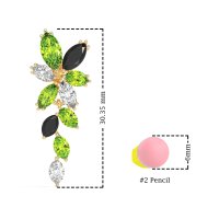 Marquise Floral Stud Earrings