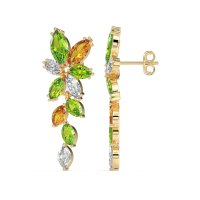 Marquise Floral Stud Earrings