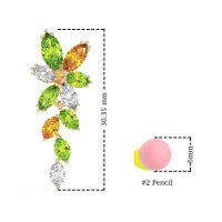 Marquise Floral Stud Earrings