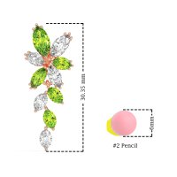Marquise Floral Stud Earrings