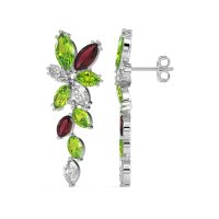 Marquise Floral Stud Earrings