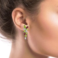 Marquise Floral Stud Earrings