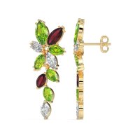 Marquise Floral Stud Earrings