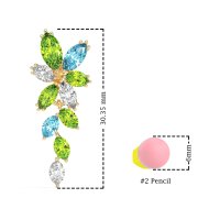 Marquise Floral Stud Earrings