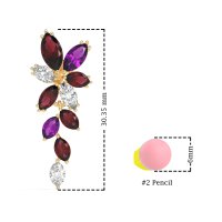 Marquise Floral Stud Earrings