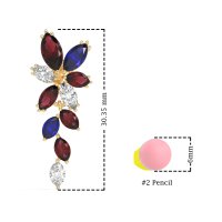 Marquise Floral Stud Earrings
