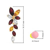 Marquise Floral Stud Earrings