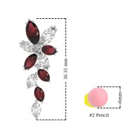 Marquise Floral Stud Earrings