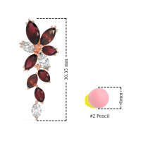 Marquise Floral Stud Earrings