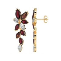 Marquise Floral Stud Earrings