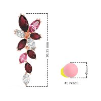 Marquise Floral Stud Earrings