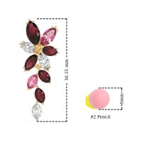 Marquise Floral Stud Earrings