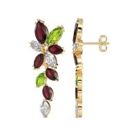 Marquise Floral Stud Earrings