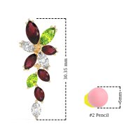 Marquise Floral Stud Earrings