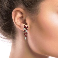 Marquise Floral Stud Earrings