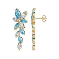 Marquise Floral Stud Earrings