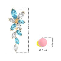 Marquise Floral Stud Earrings